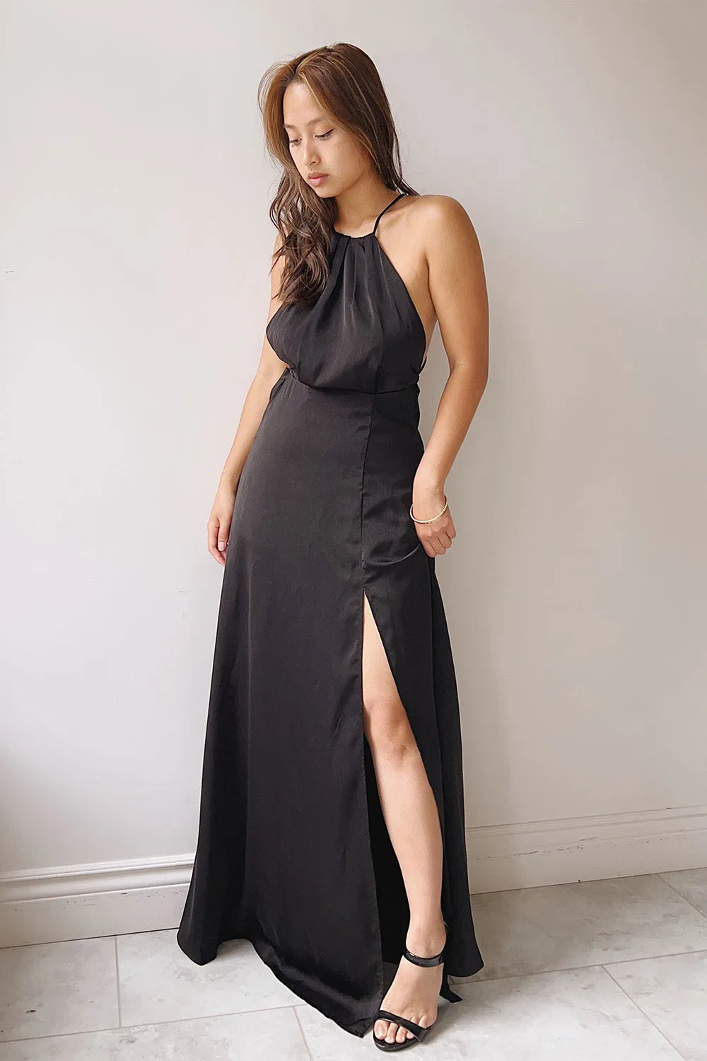 Versailles | Black Maxi Dress w/ Laced Back sold by Boutique 1861 product image thumbnail 2