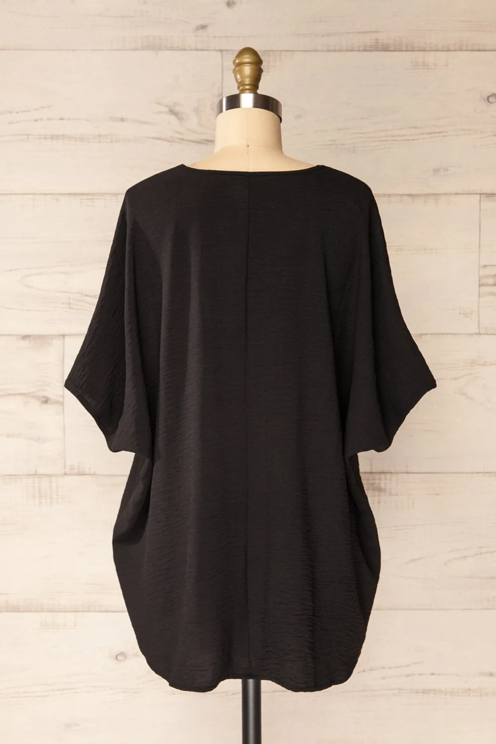 Haifa Black | Oversized Short Batwing Sleeve Top sold by Boutique 1861 product image thumbnail 5