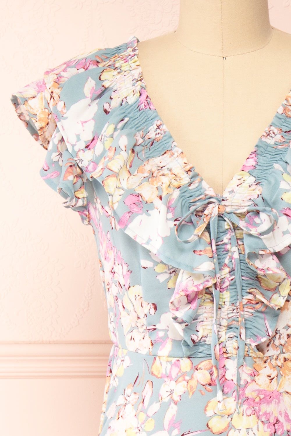 Nicole Blue | Floral Midi Dress w/ Ruffles sold by Boutique 1861 product image thumbnail 3