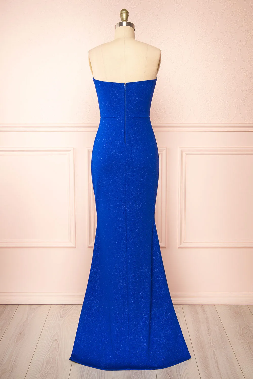 Norcia Blue | Shimmery Bustier Mermaid Maxi Dress sold by Boutique 1861 product image thumbnail 5