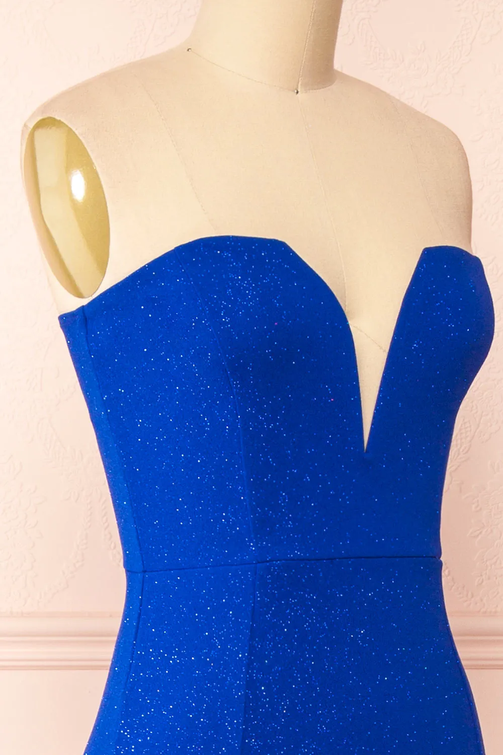 Norcia Blue | Shimmery Bustier Mermaid Maxi Dress sold by Boutique 1861 product image thumbnail 4