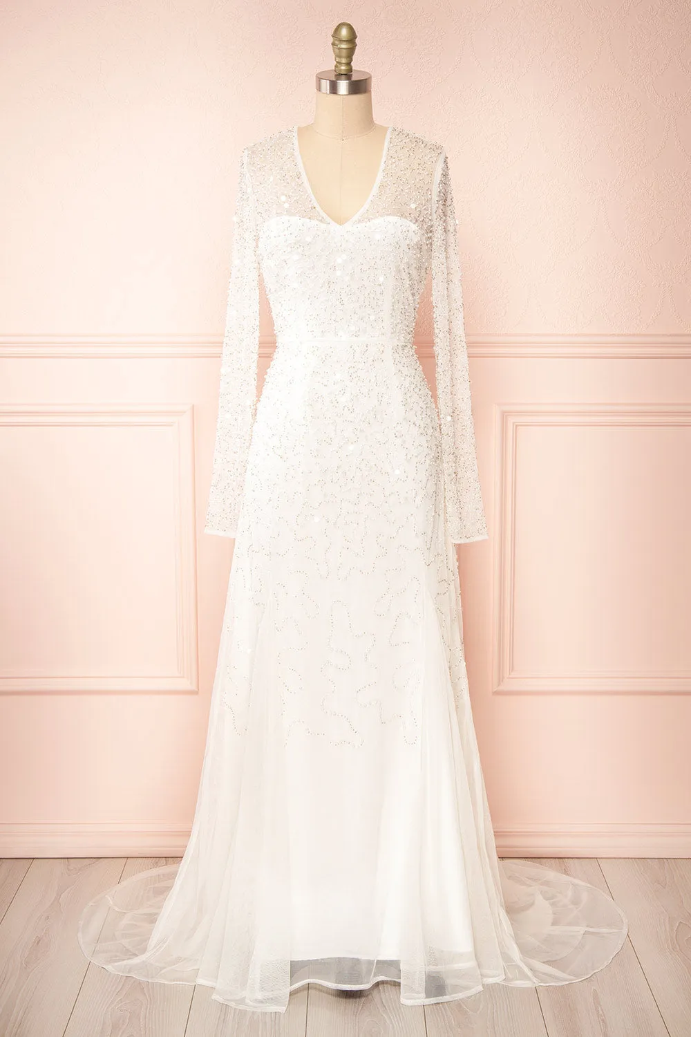Judith | Long Sleeve Beaded Bridal Dress sold by Boutique 1861