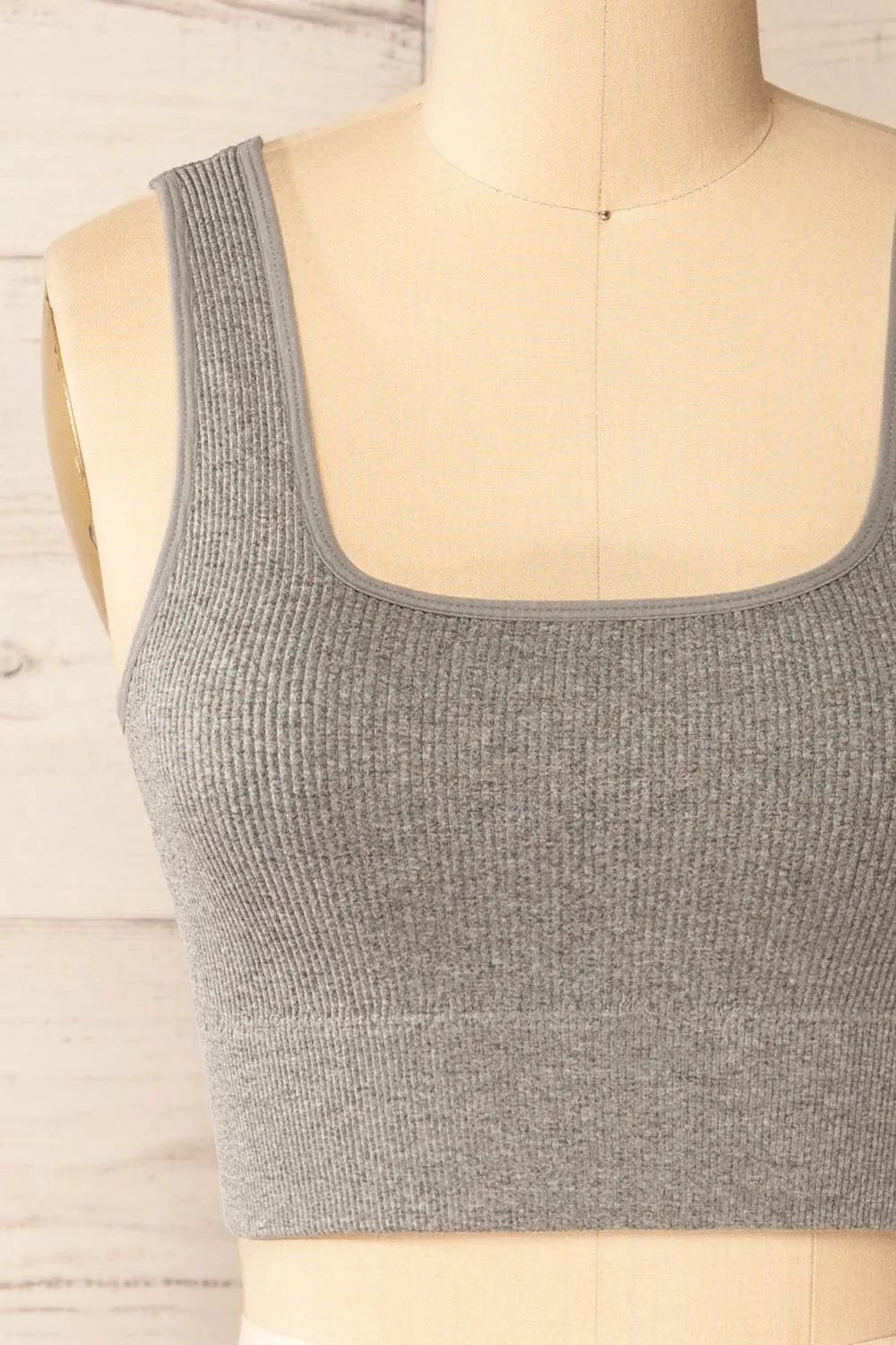 Pompei Grey | Padded Ribbed Cami Top sold by Boutique 1861 product image thumbnail 2