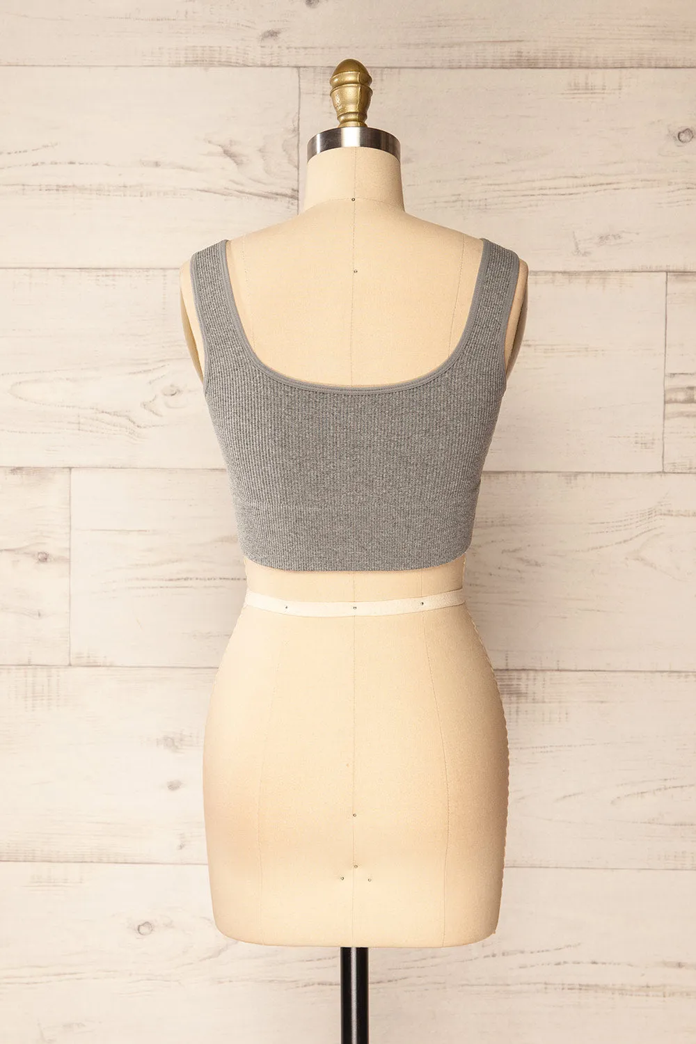 Pompei Grey | Padded Ribbed Cami Top sold by Boutique 1861 product image thumbnail 5