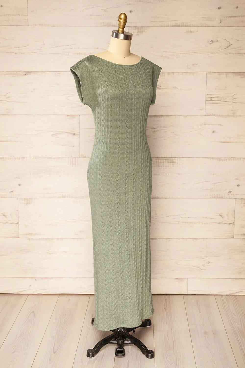 Selana Sage | Knit Maxi Dress w/ Back Slit sold by Boutique 1861 product image thumbnail 4