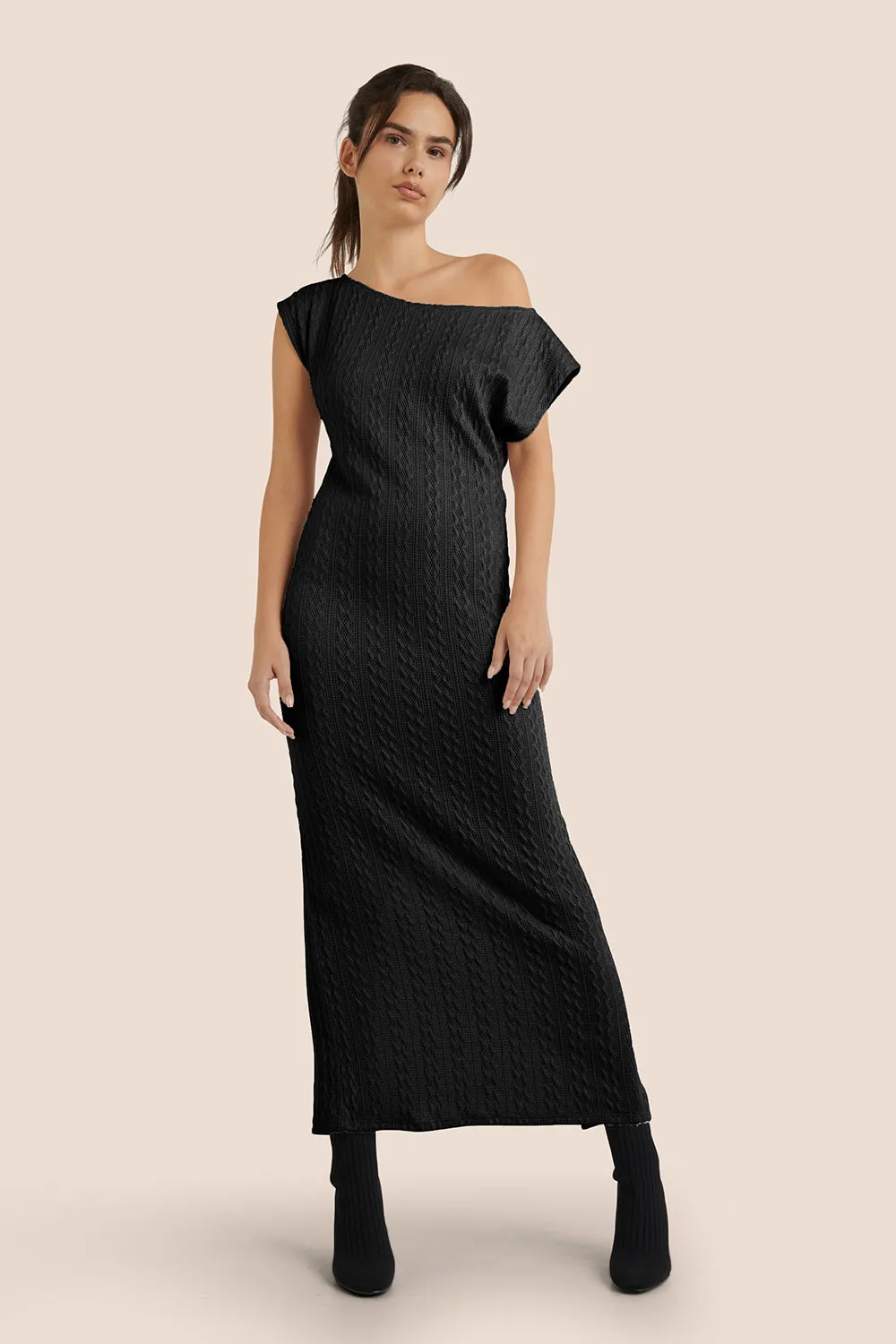 Selana Sage | Knit Maxi Dress w/ Back Slit sold by Boutique 1861 product image thumbnail 2