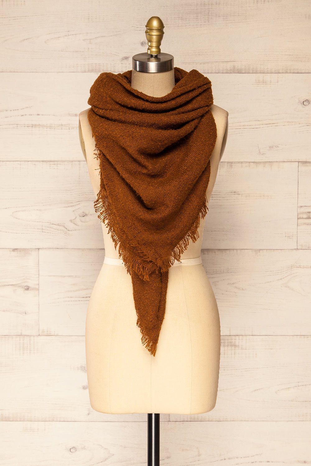 Mohaire Brown | Soft Knit Scarf sold by Boutique 1861 product image thumbnail 5