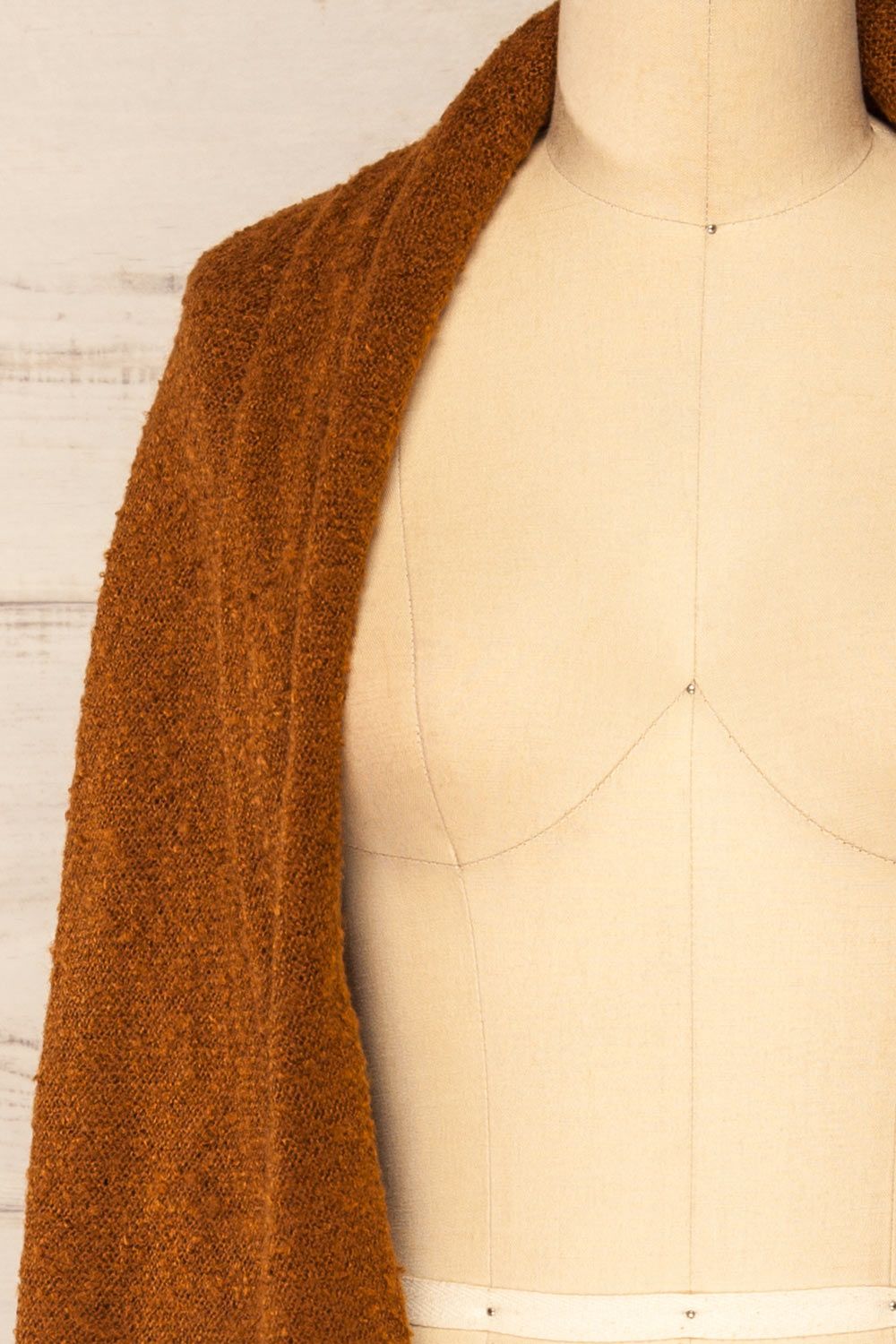Mohaire Brown | Soft Knit Scarf sold by Boutique 1861 product image thumbnail 3