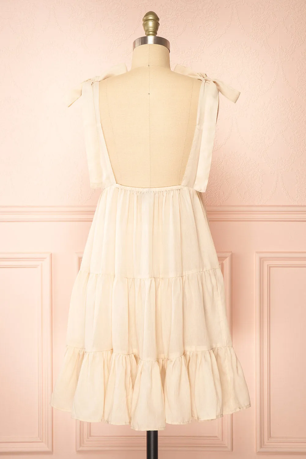 Kamet | Beige Beach Dress w/ Bow Straps sold by Boutique 1861 product image thumbnail 5