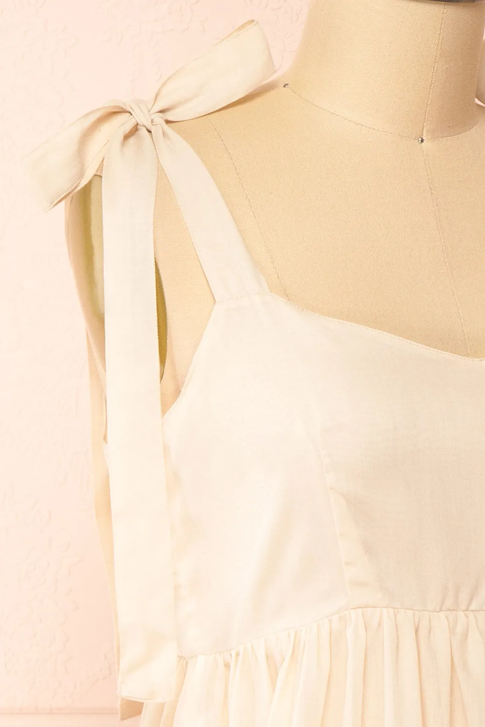 Kamet | Beige Beach Dress w/ Bow Straps sold by Boutique 1861 product image thumbnail 4