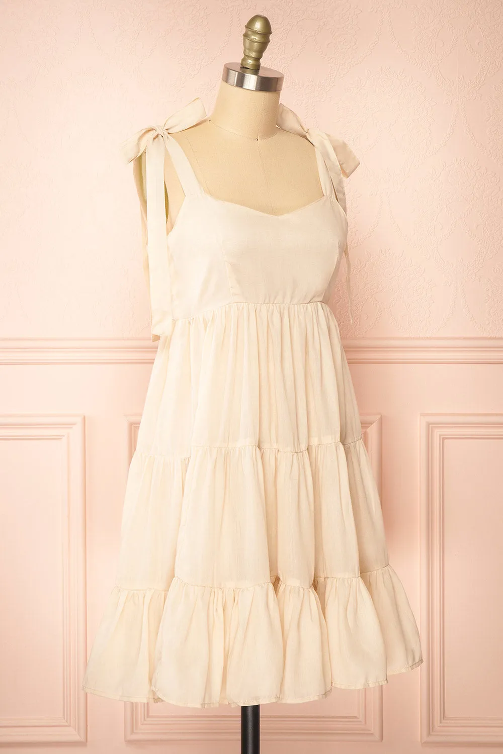 Kamet | Beige Beach Dress w/ Bow Straps sold by Boutique 1861 product image thumbnail 3