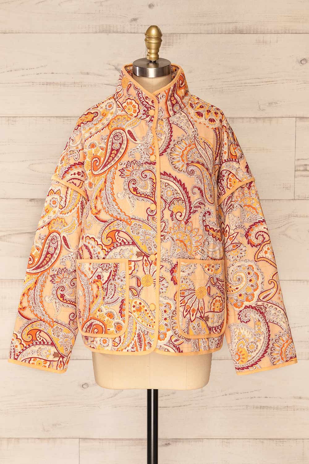 Santa Cruz Blush | Quilted Paisley Denim Jacket sold by Boutique 1861