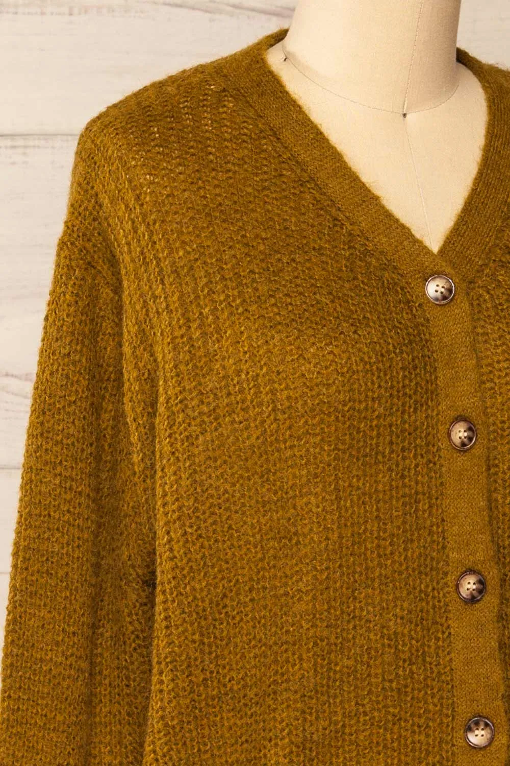 Velez Chartreuse | Knit Button-Up Cardigan sold by Boutique 1861 product image thumbnail 4