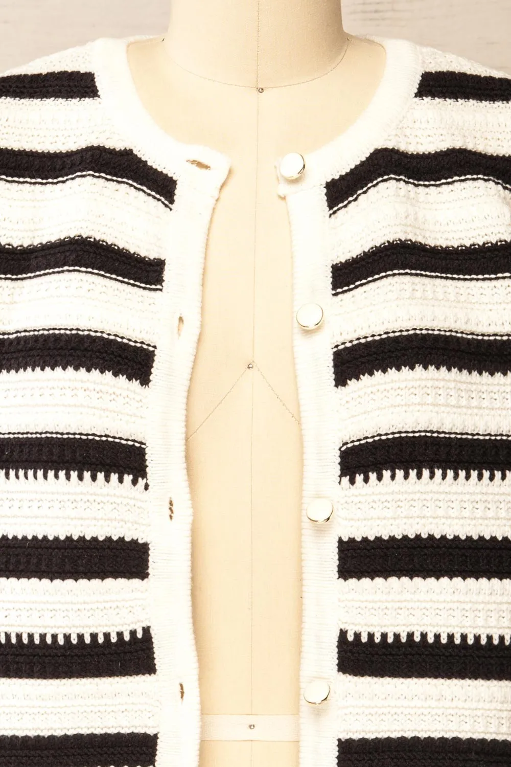 Yarmouth | Striped Crochet Cardigan sold by Boutique 1861 product image thumbnail 3