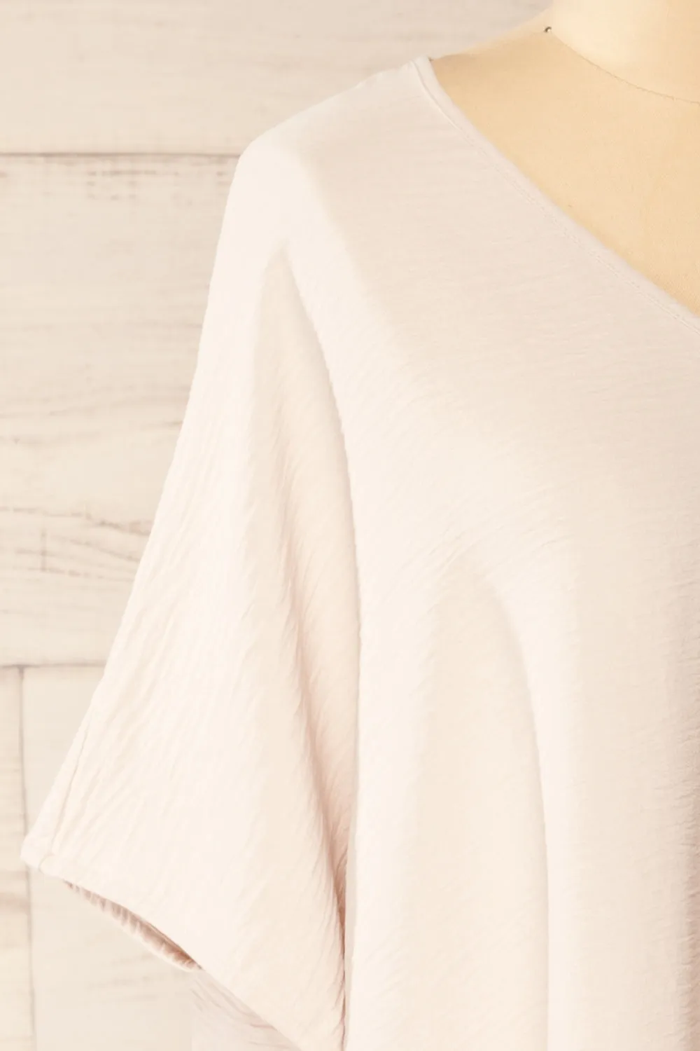 Haifa Beige | Oversized Short Batwing Sleeve Top sold by Boutique 1861 product image thumbnail 4