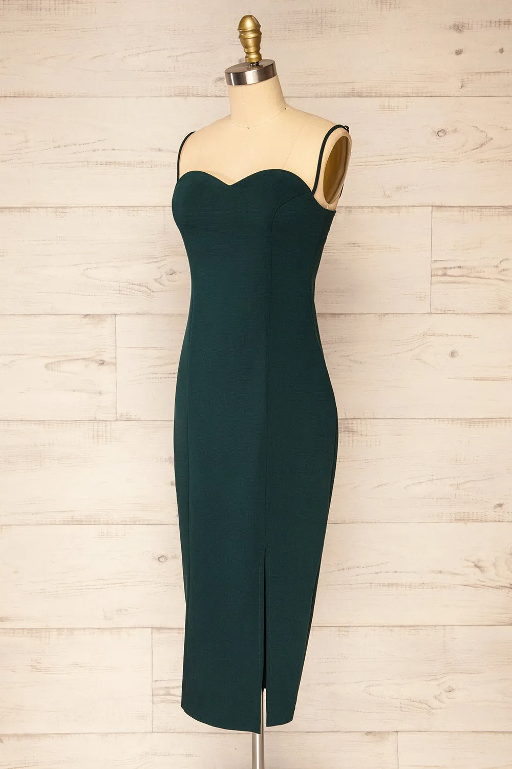 Miira Green | Fitted Midi Dress with Sweetheart Neckline sold by Boutique 1861 product image thumbnail 4