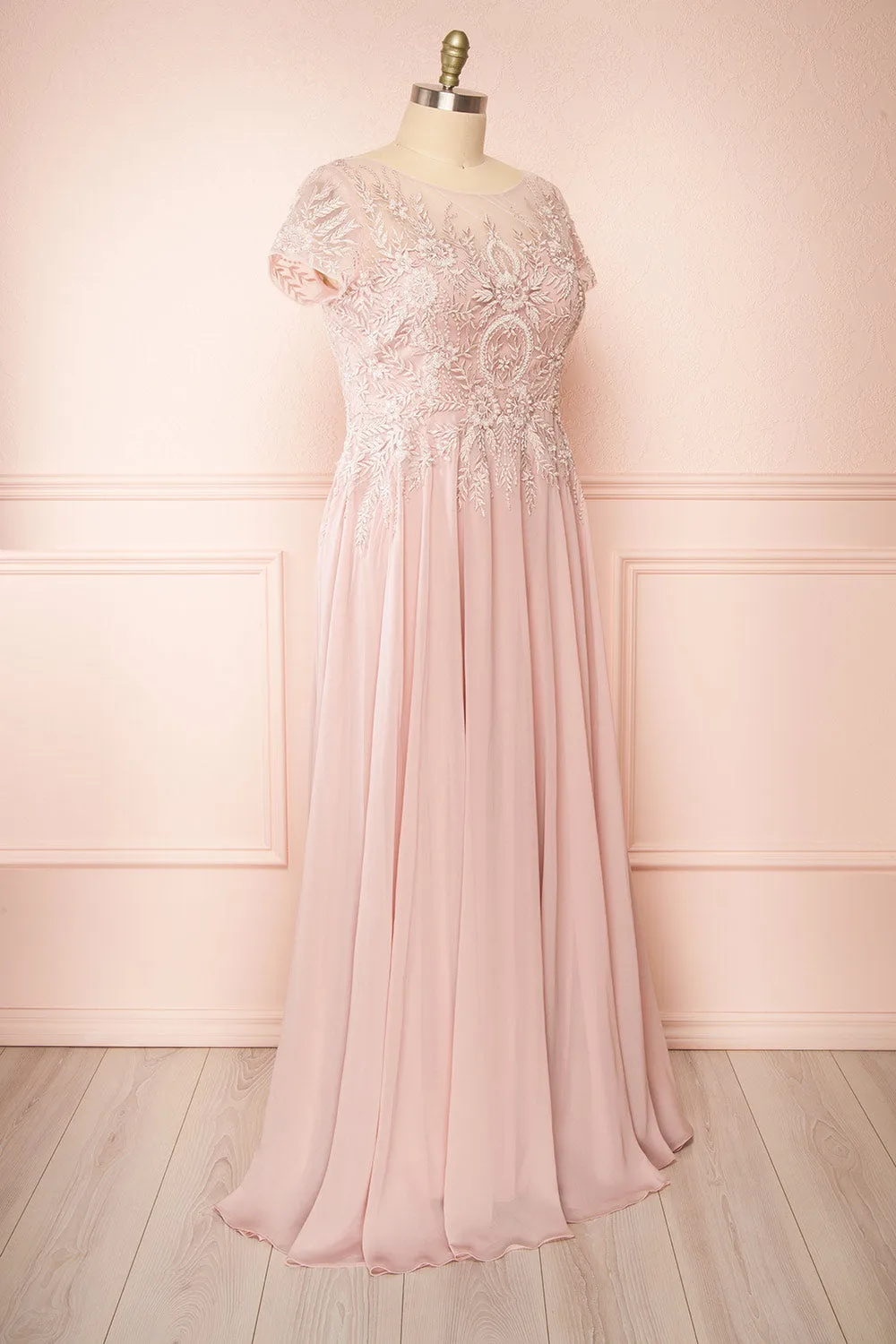 Zirnitra | Mauve Embroidered Maxi Dress sold by Boutique 1861 product image thumbnail 3