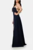 Izabella Navy | A-line Maxi Dress with Open Back sold by Boutique 1861