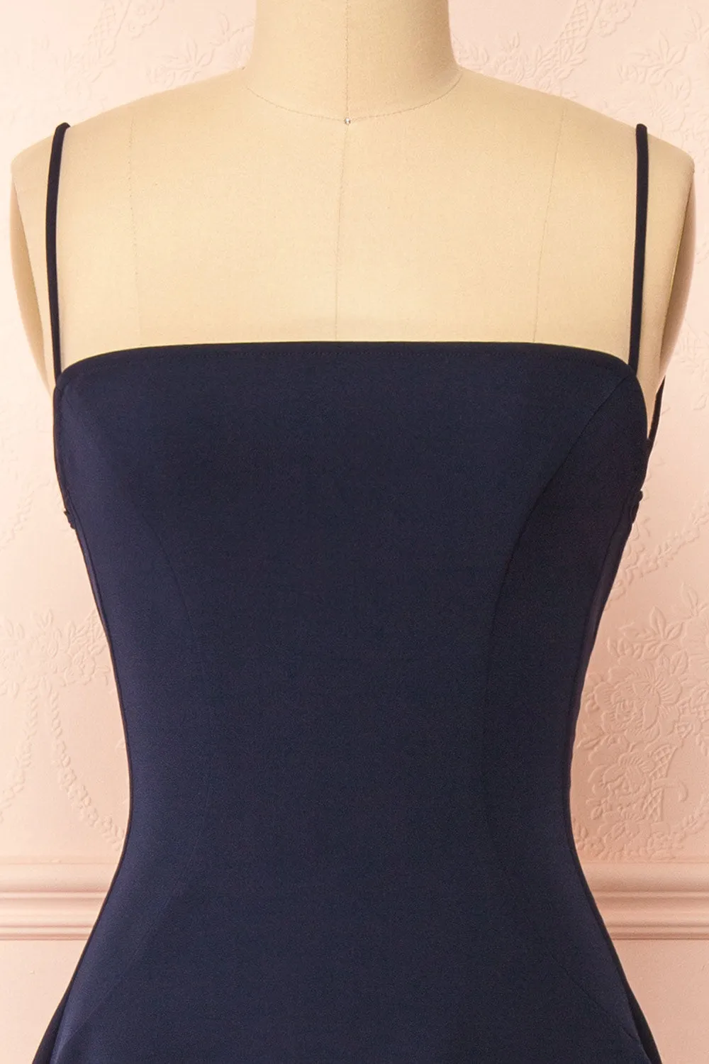 Izabella Navy | A-line Maxi Dress with Open Back sold by Boutique 1861 product image thumbnail 5