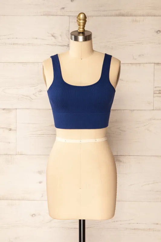 Pompei Navy | Padded Ribbed Cami Top sold by Boutique 1861