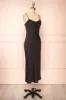 Rebby Black | Silky Fitted Midi Dress sold by Boutique 1861