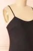 Rebby Black | Silky Fitted Midi Dress sold by Boutique 1861