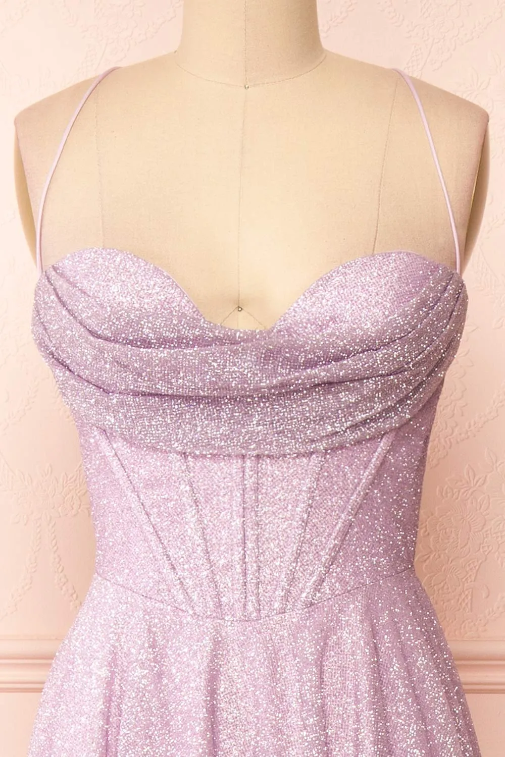 Lexy Lilac | Sparkly Cowl Neck Maxi Dress sold by Boutique 1861 product image thumbnail 5