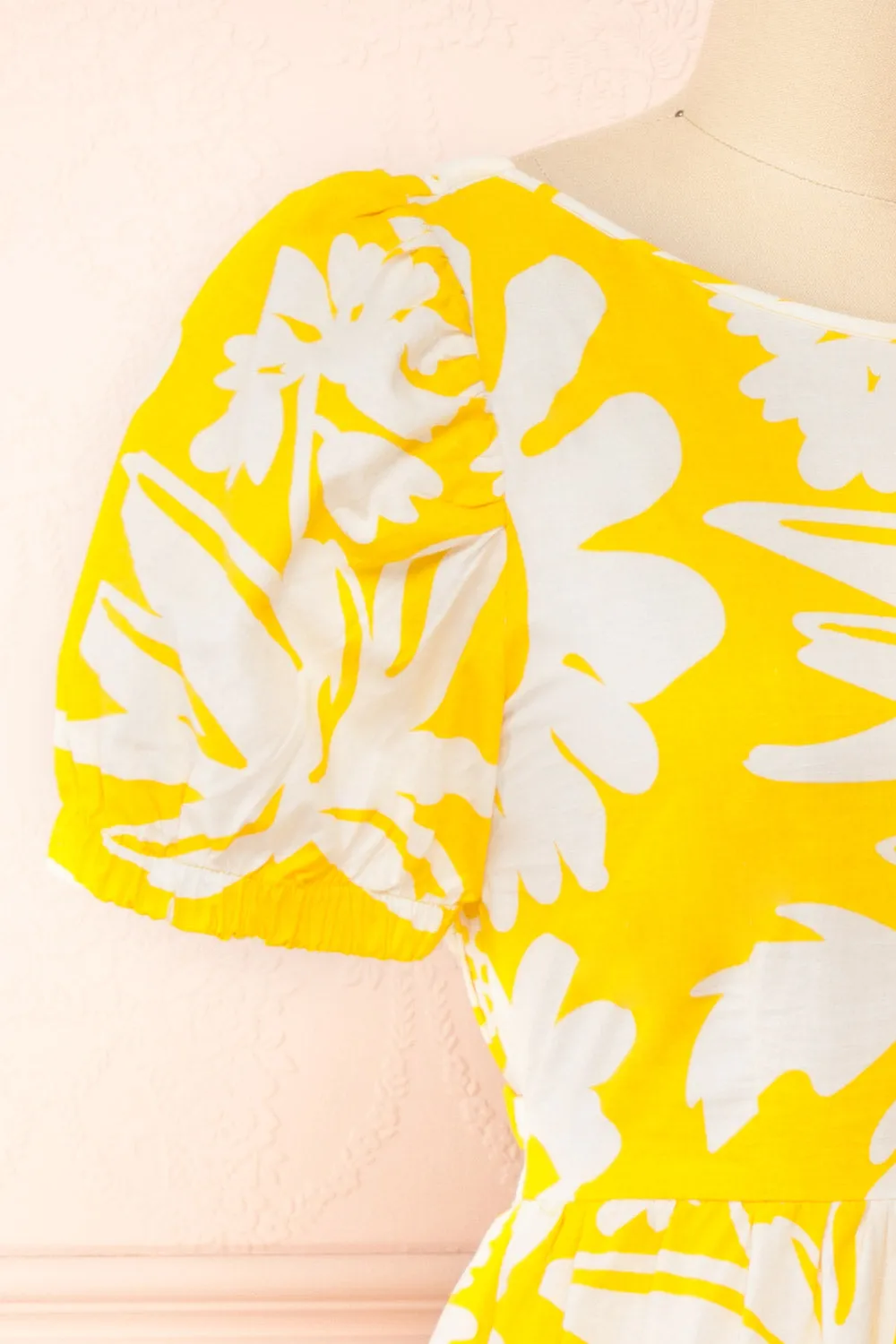 Alyx | Short Yellow Sunflower Dress sold by Boutique 1861 product image thumbnail 4