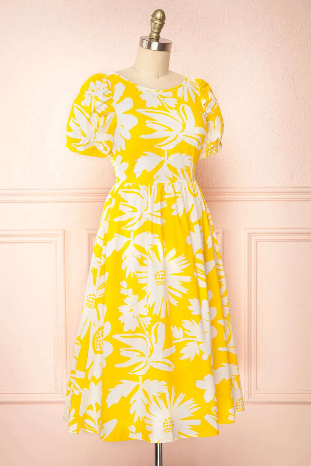 Alyx | Short Yellow Sunflower Dress sold by Boutique 1861 product image thumbnail 3
