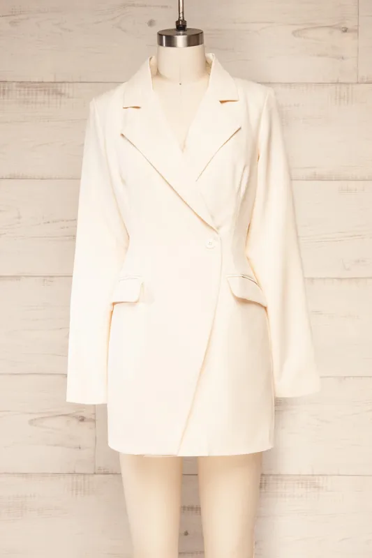 Besancon Ivory | Blazer Romper sold by Boutique 1861