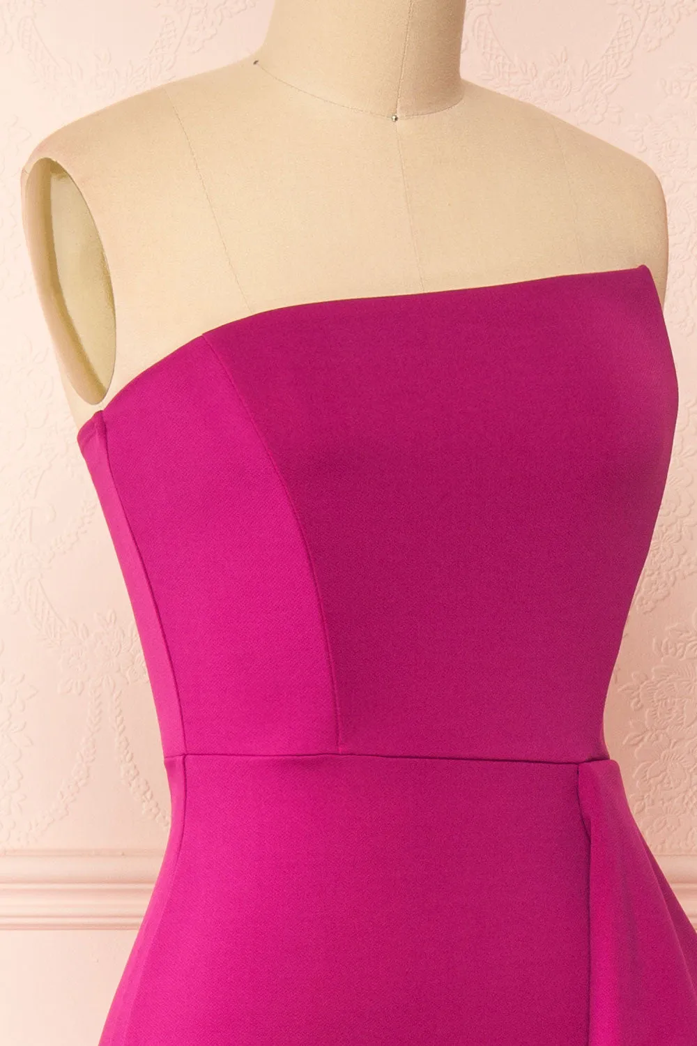 Ursuli Fuchsia | Strapless Maxi Dress w/ Side Slit sold by Boutique 1861 product image thumbnail 5