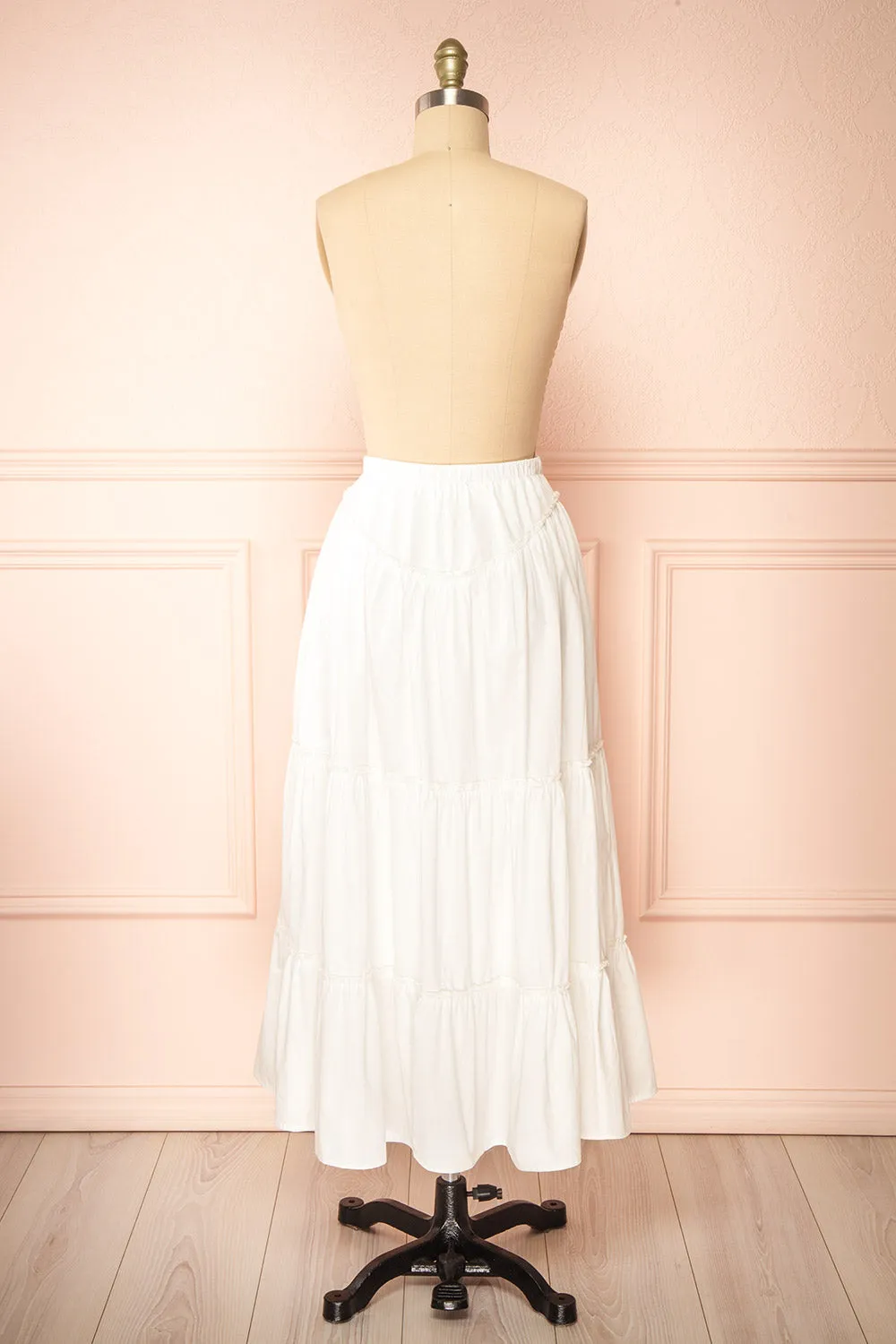 Ousmanne White | Popeline Maxi Skirt w/ Elastic Waist sold by Boutique 1861 product image thumbnail 5