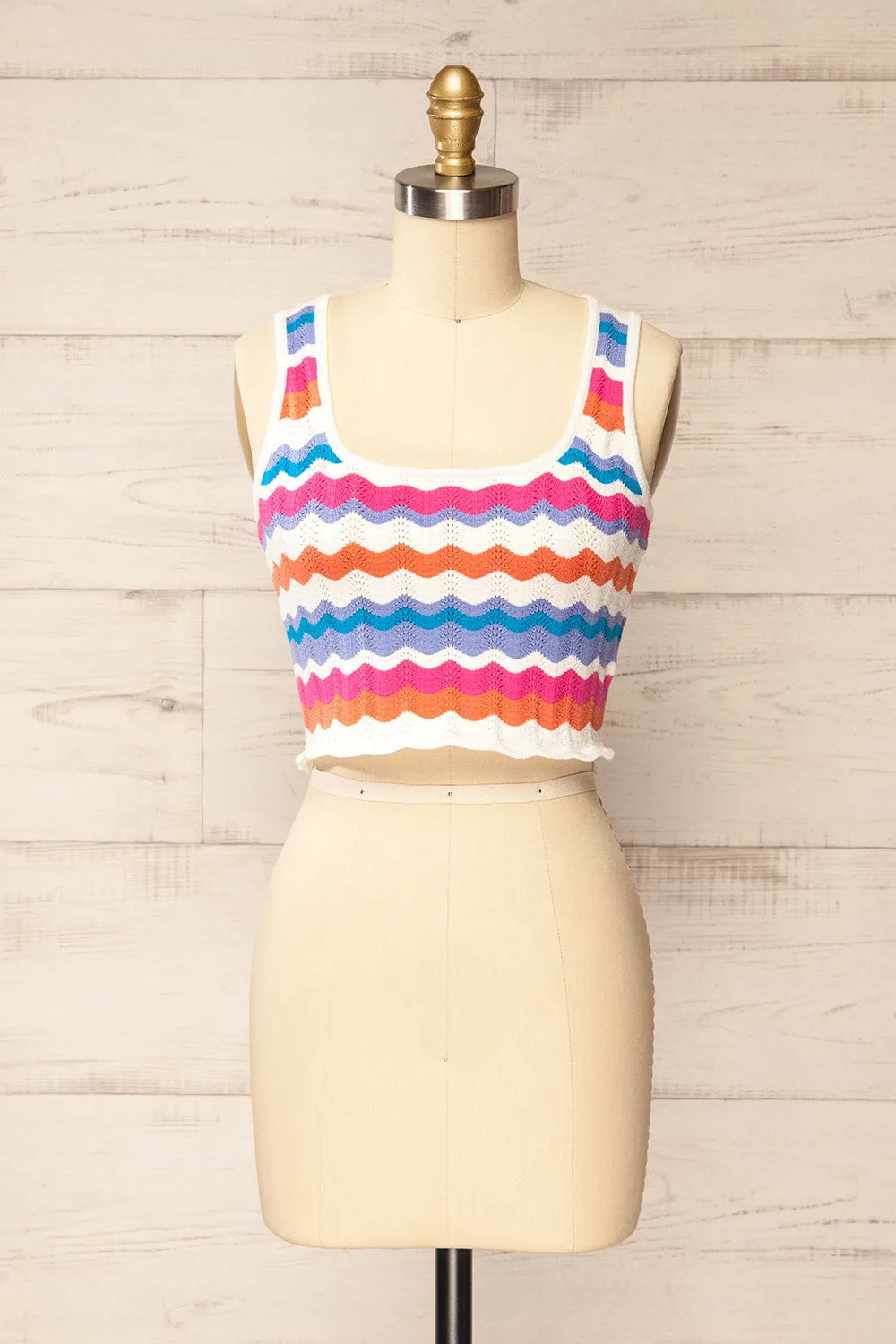 Timmins | Knitted Colorful Tank Top sold by Boutique 1861