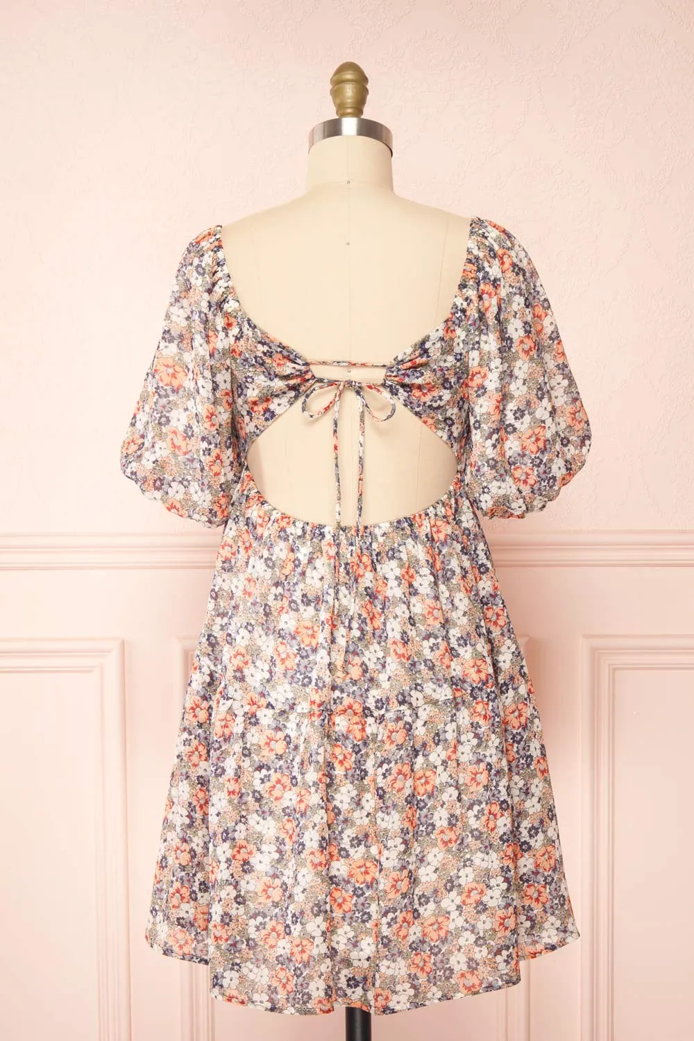 Daniela | Balloon Sleeve Short Floral Dress sold by Boutique 1861 product image thumbnail 5
