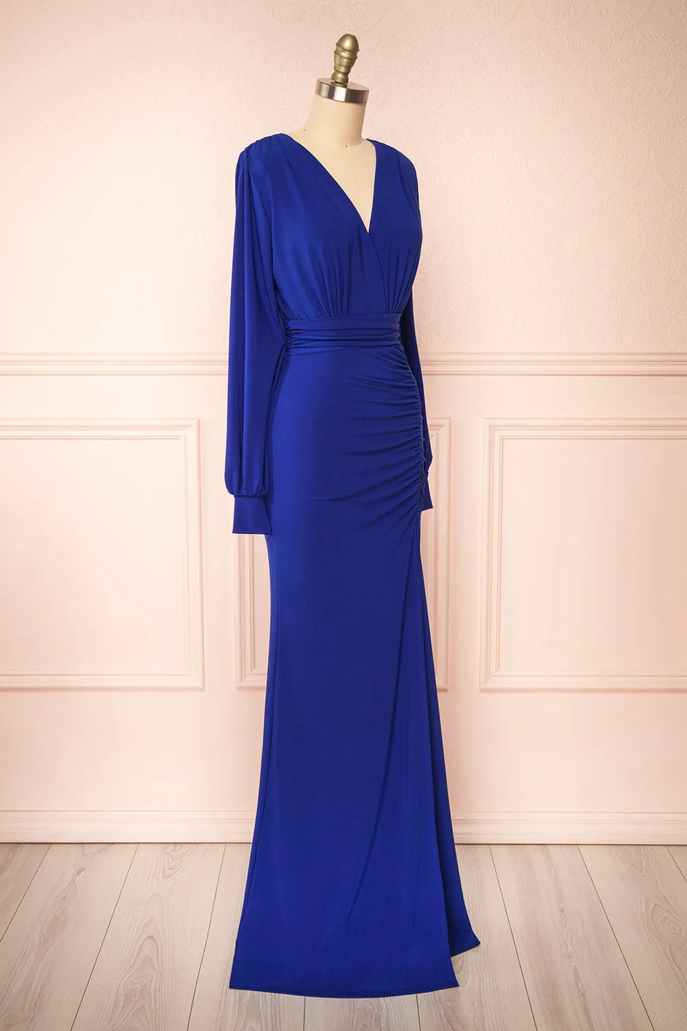 Cassidy Blue | Plunging Neckline Mermaid Maxi Dress sold by Boutique 1861 product image thumbnail 4