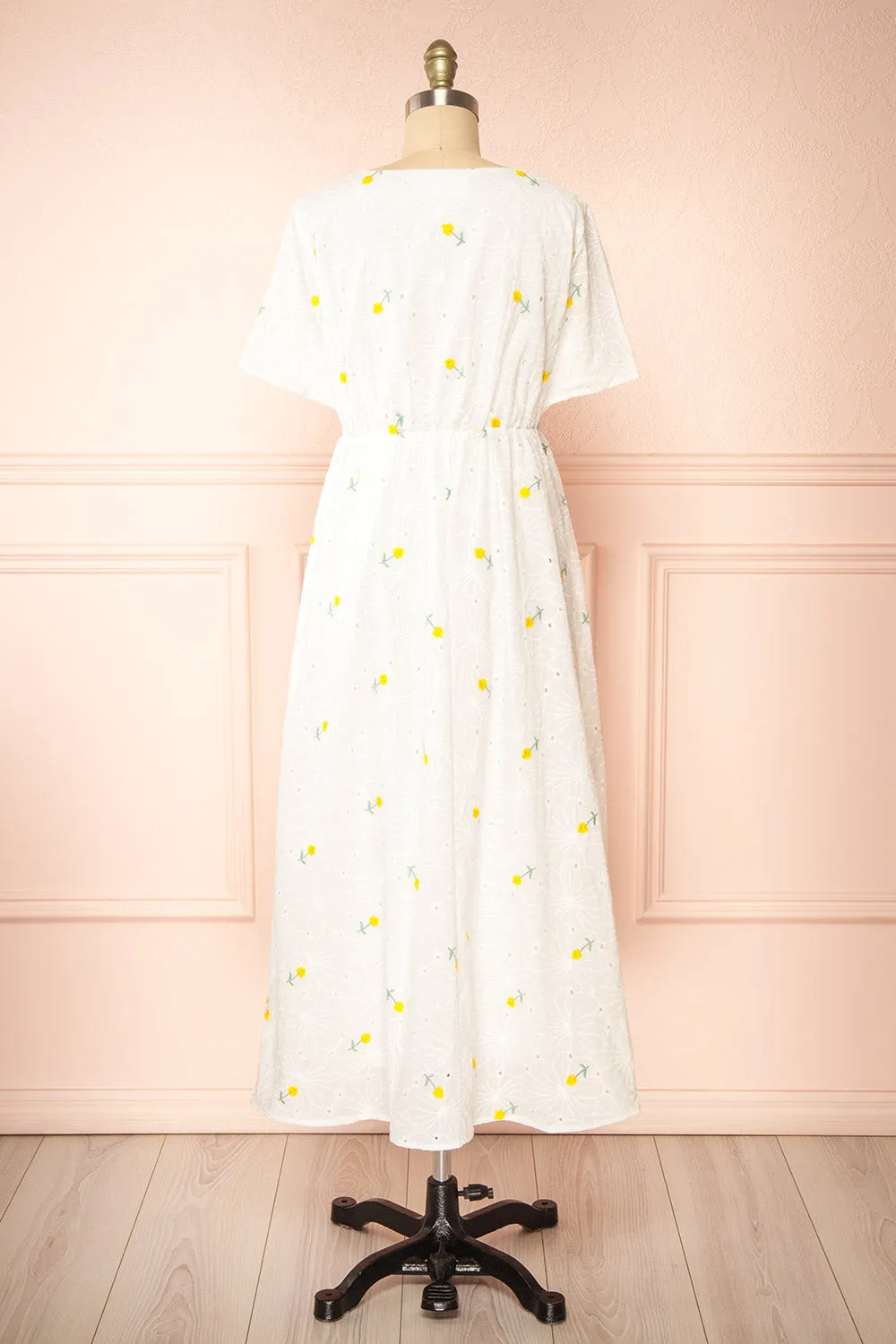 Stephany | White Embroidered Floral Dress sold by Boutique 1861 product image thumbnail 5