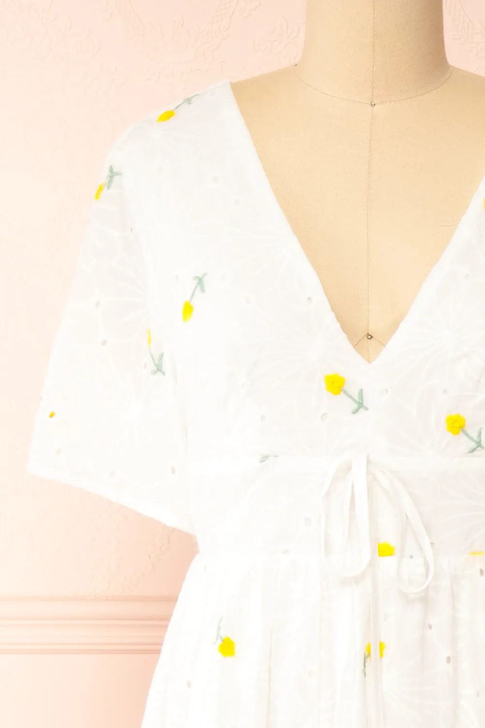 Stephany | White Embroidered Floral Dress sold by Boutique 1861 product image thumbnail 2