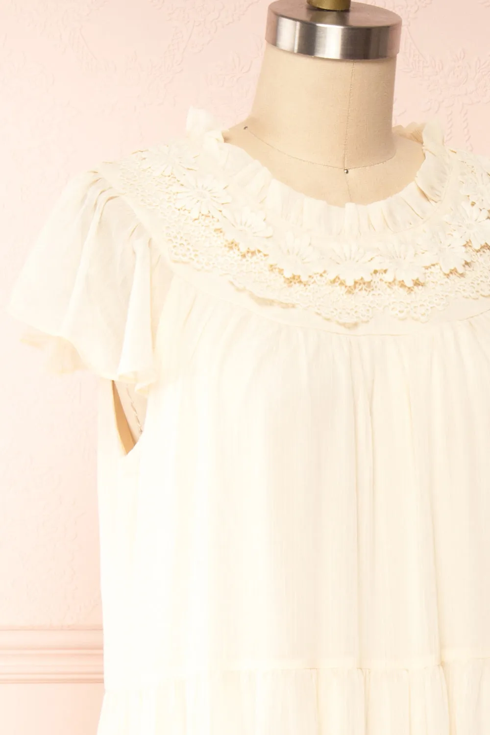 Eudoxia | Shift Midi Dress w/ Embroidered Collar sold by Boutique 1861 product image thumbnail 4