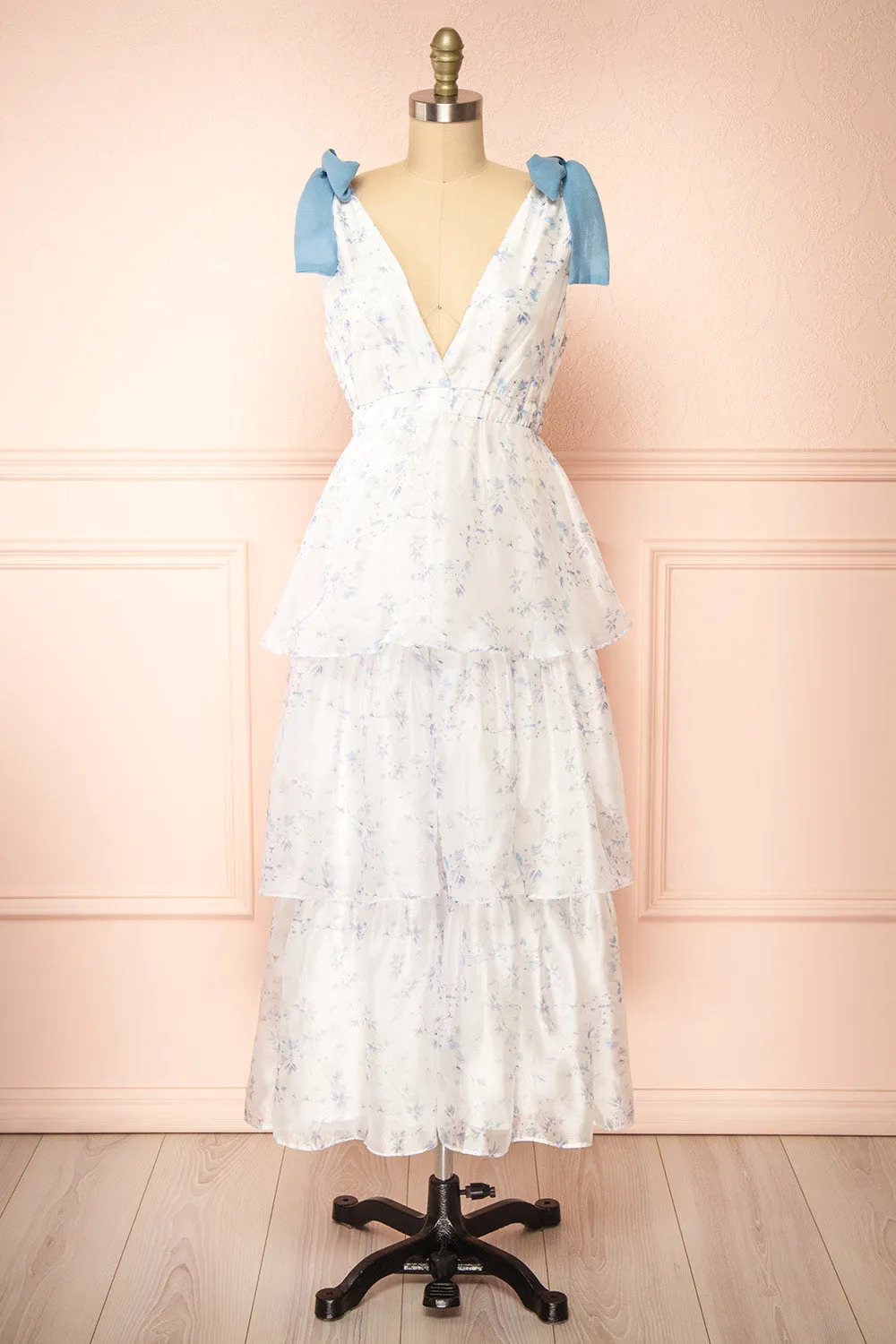 Neiva | Floral Tiered Midi Dress sold by Boutique 1861