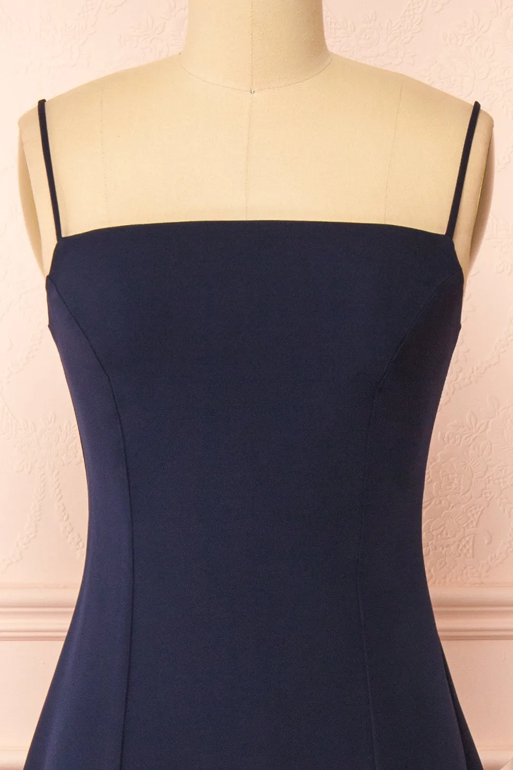 Estella Navy | Maxi A-line Dress w/ Slit sold by Boutique 1861 product image thumbnail 3