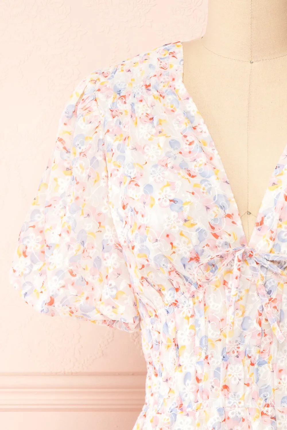 Kinnia | Short Floral Dress w/ Ruched Waist sold by Boutique 1861 product image thumbnail 2