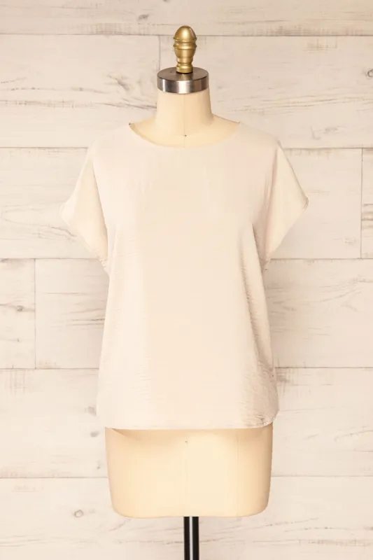 Margao Beige | Wide Sleeve Top sold by Boutique 1861