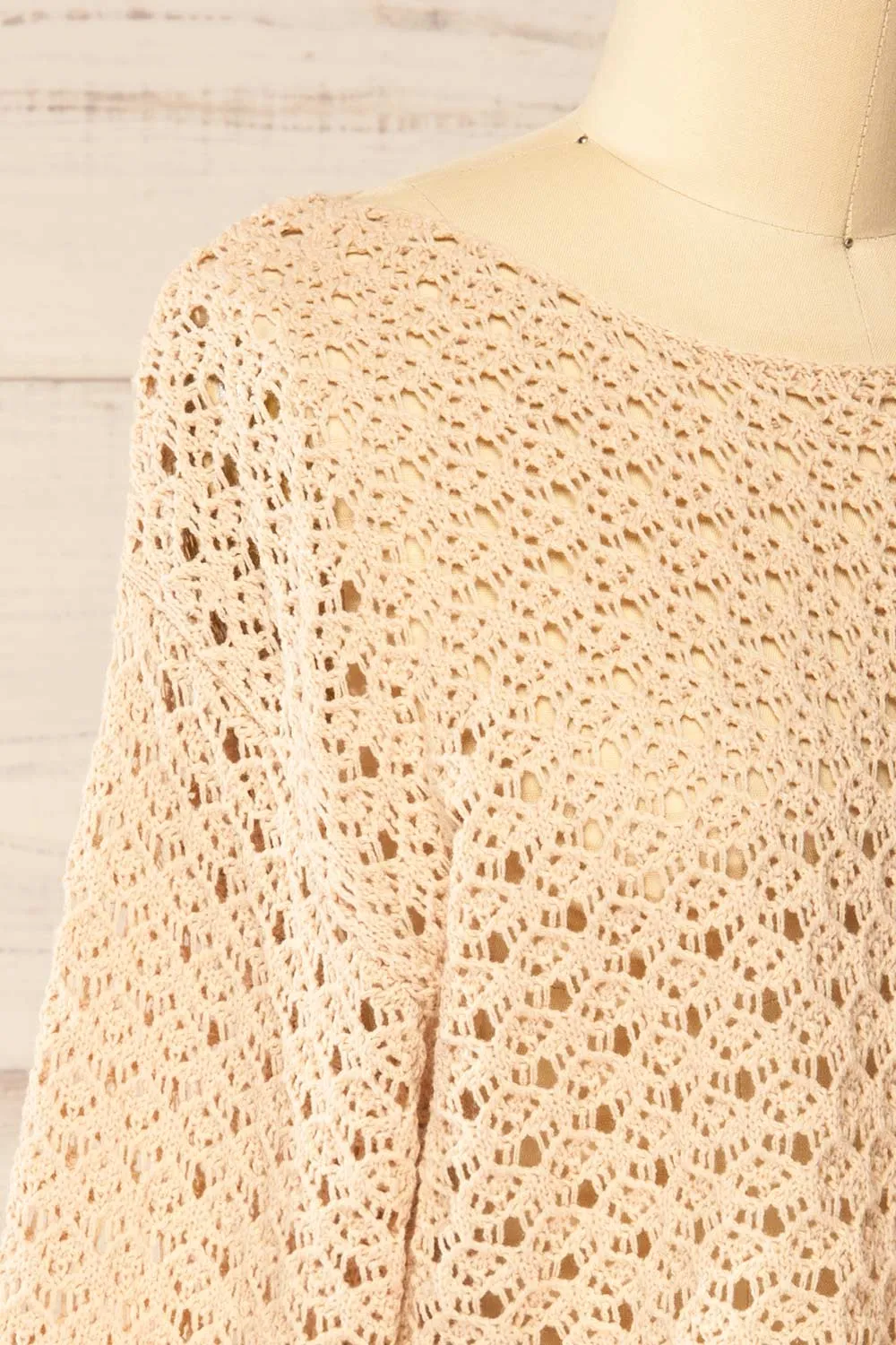 Canterbury | Beige Crochet Cropped Top sold by Boutique 1861 product image thumbnail 4