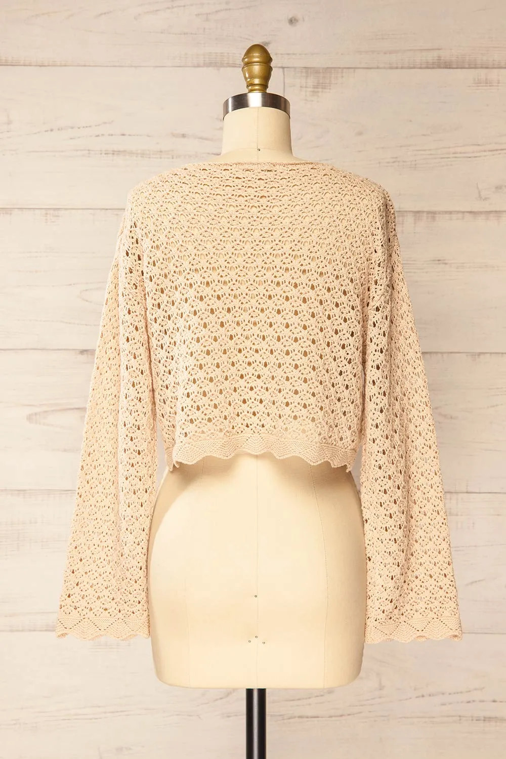 Canterbury | Beige Crochet Cropped Top sold by Boutique 1861 product image thumbnail 5