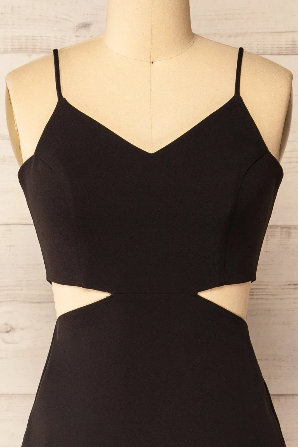 Komia Black | Fitted Midi Dress with Cut-Outs and Slit by Arti Gogna sold by Boutique 1861 product image thumbnail 3