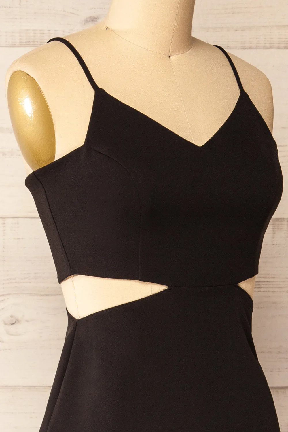 Komia Black | Fitted Midi Dress with Cut-Outs and Slit by Arti Gogna sold by Boutique 1861 product image thumbnail 5