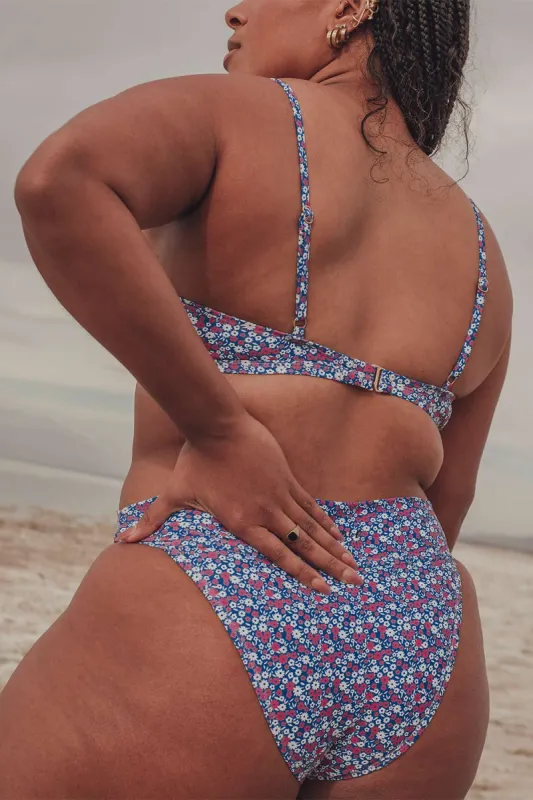 Luzalaka Floral Blue | Bikini Bottom sold by Boutique 1861