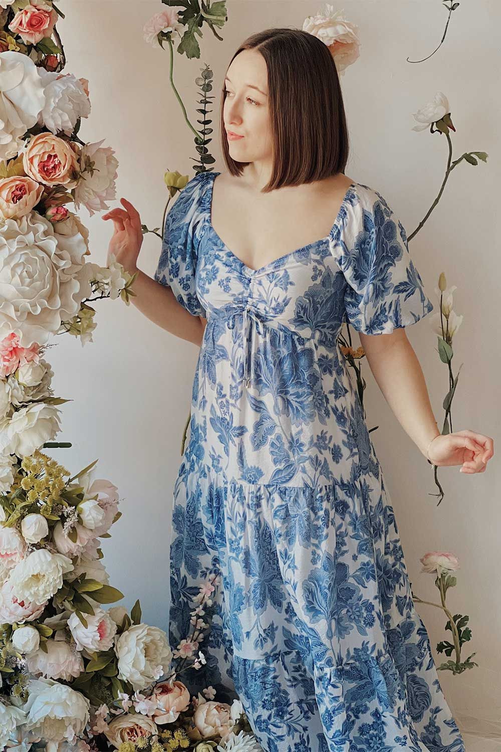 Zorabel | Maxi A-Line Floral Blue Dress sold by Boutique 1861 product image thumbnail 2