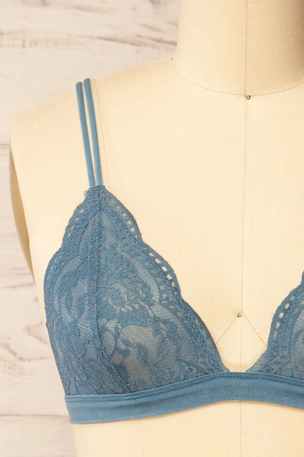 Ati Blue-Grey | Lace Bralette sold by Boutique 1861 product image thumbnail 3