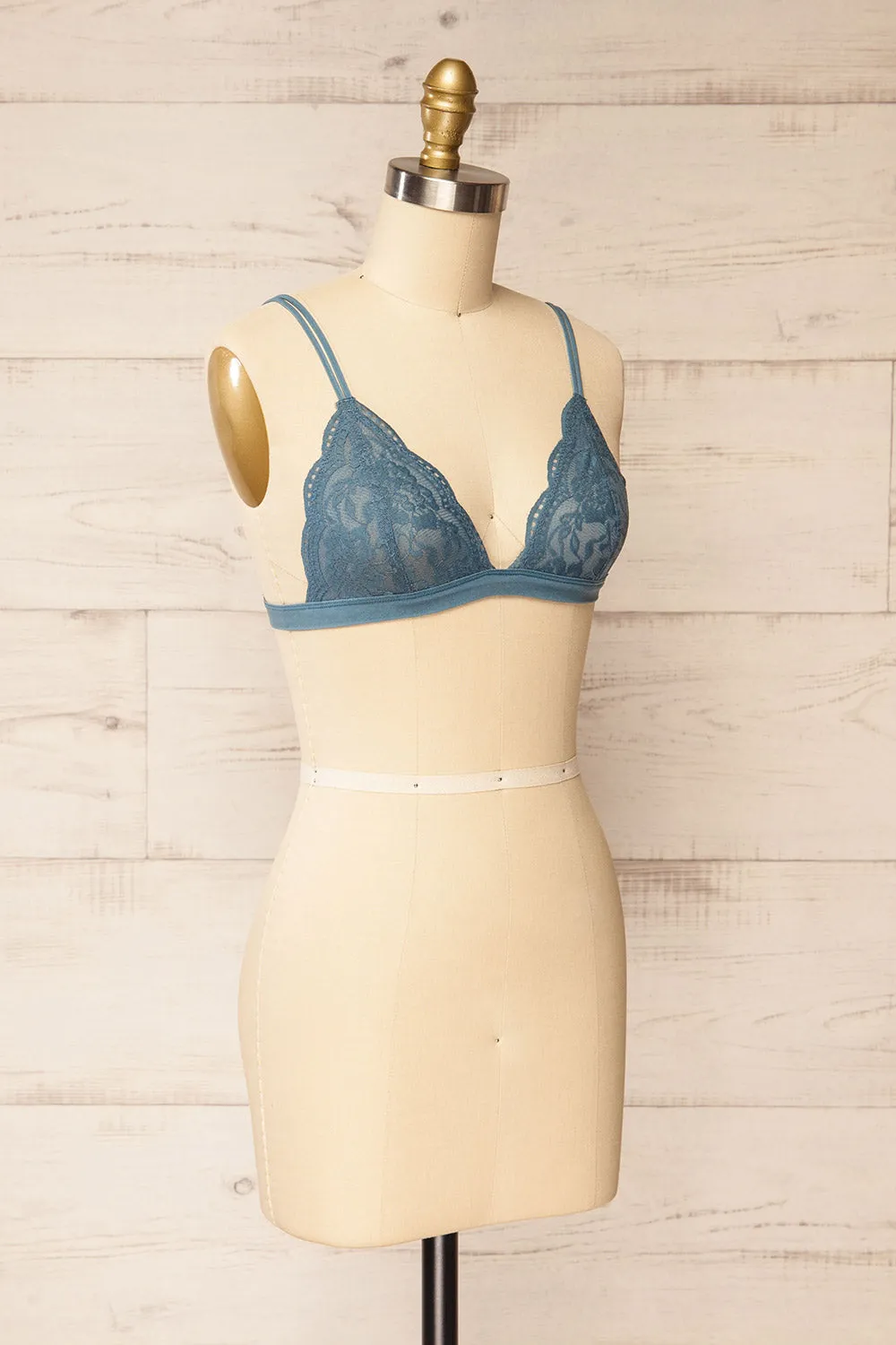 Ati Blue-Grey | Lace Bralette sold by Boutique 1861 product image thumbnail 4